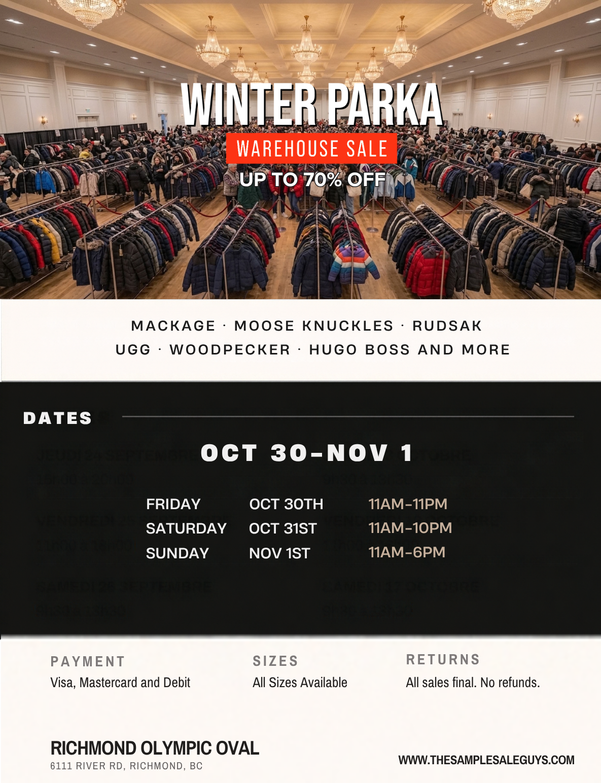 Winter Parka Warehouse Sale